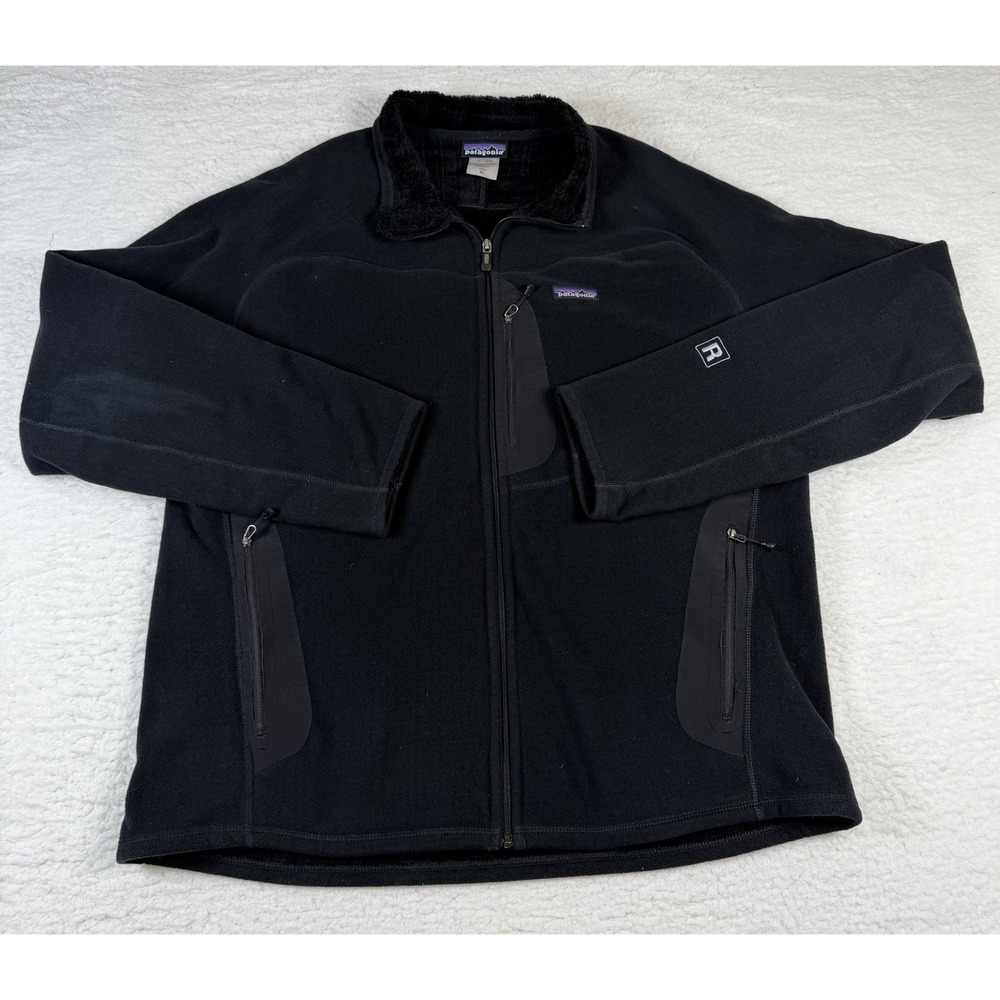 Patagonia R2 Regulator Fleece Jacket Men's XL Black Polartec Full Zip Outdoor